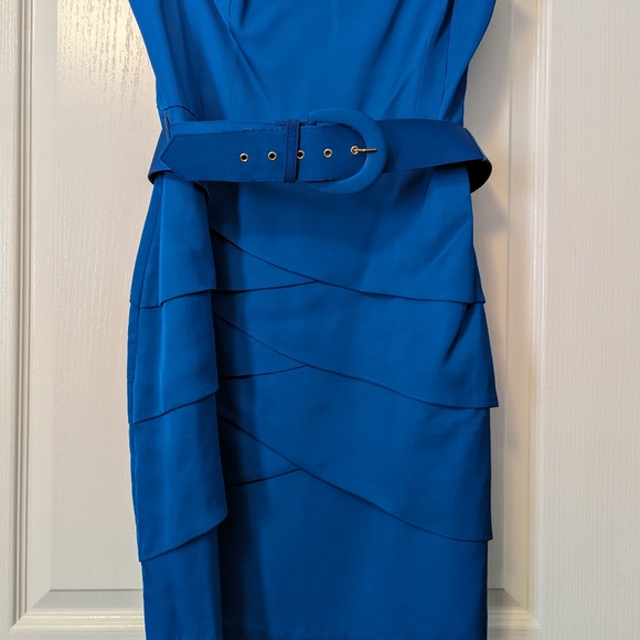 👗Trina Turk Strapless Peacock Blue Cocktail Dress- Size 10 - Picture 9 of 10